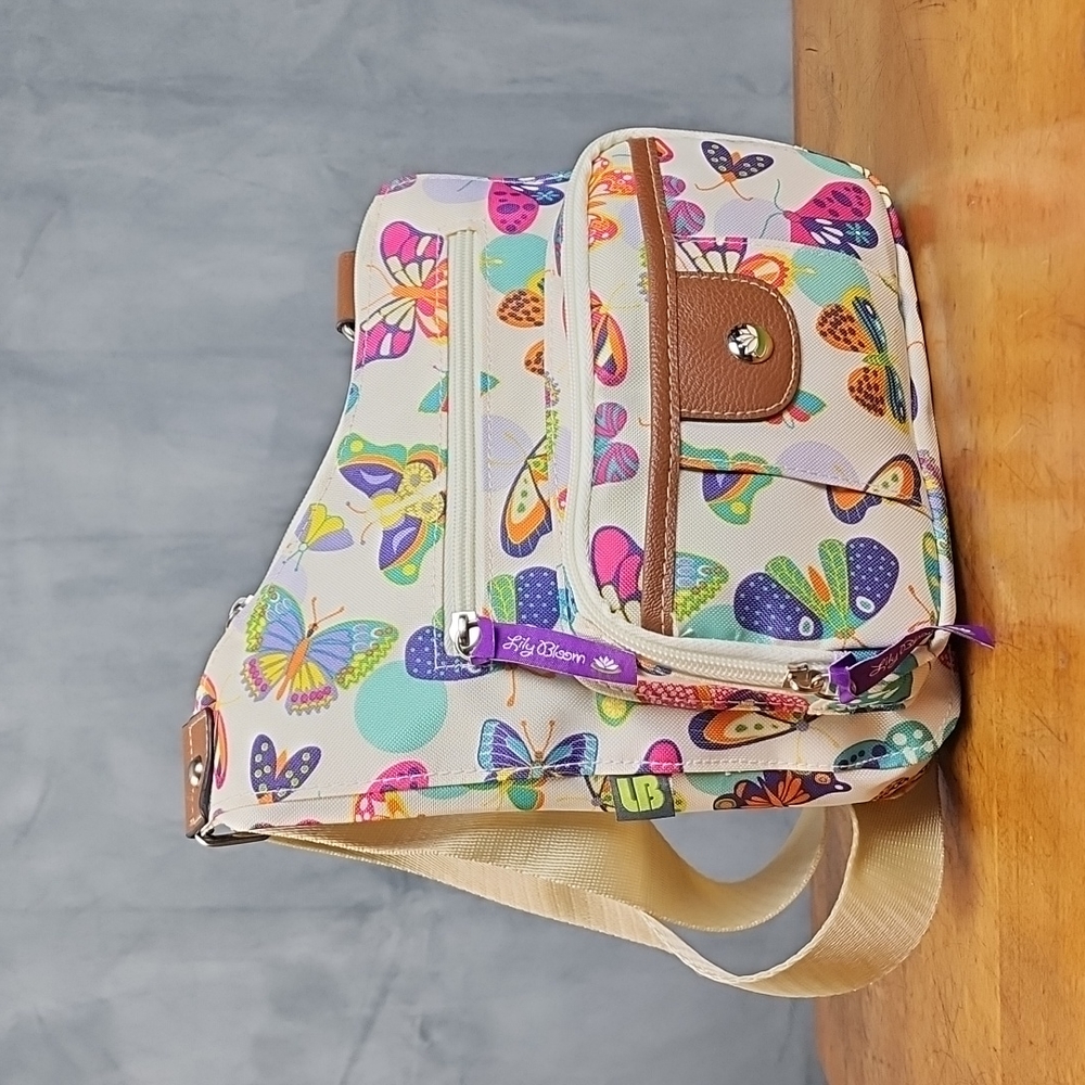 NWT Lily Bloom Butterfly Print Bag